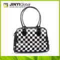 2015 winter print black white big plaid handbag checker bag